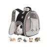 Black Small Animal Backpack with Clear Bubble Window for Guinea Pig, Bird, and Bunny