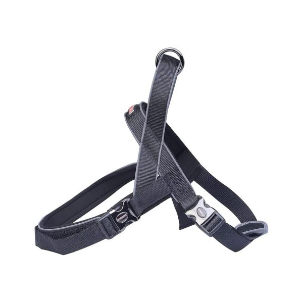 Black Soft Padded Nylon Halter Harness with Traffic Control Handle for Small Dogs