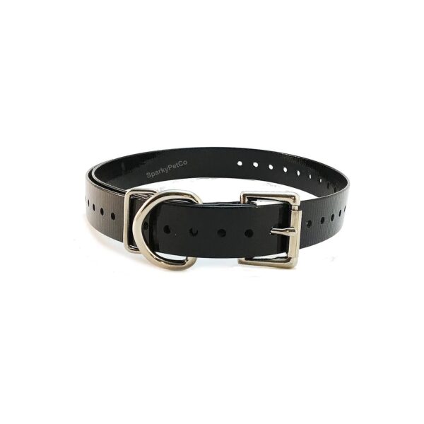 Black Square Buckle Replacement Collar for Dogs with Garmin Compatible Systems