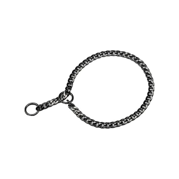 Black Stainless Steel Dog Chain Collar for Small Medium Large Dogs Walking leash Training