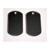 Black Stainless Steel Military Style Dog Tags in Bulk 25 Pieces