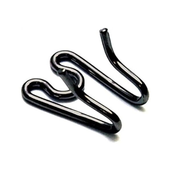 Black Stainless Steel Pinch Prong Link with Adjustable Length