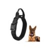 Black Tactical Dog Training Collar with Heavy Duty Buckle and Padded Lining