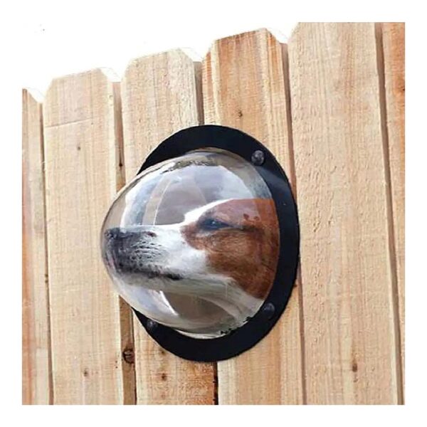 Black Trim Ring and Easy Installation Fence Window for Pets