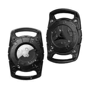 Black Waterproof Airtag Dog Collar Case with Soft TPU Material and 4 Screws