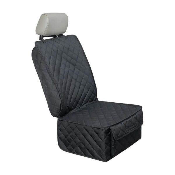 Black Waterproof Car Seat Cover with Side Flaps for Universal Fit Cars Trucks and SUVs