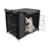 Black, Waterproof, Double Door, Large Pet Kennel Cover Design