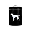 Black White Durable Metal Food Storage Bin 17 Liters Large Capacity