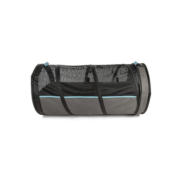 Black and Gray Travel Kennel for Small Pets with Ventilation and Protection