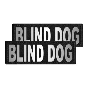 Blind Dog Vest Patches with Reflective Letters for Enhanced Visibility