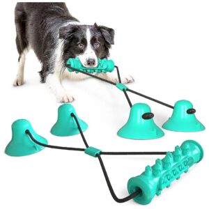 Blue Color Dog Chew Toy for Puppies and Small Medium Dogs with Suction Cup