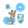 Blue Dog Birthday Bandana Hat Boy Tutu Skirt Dog Scarf Prince Crown Outfit Party Supplies