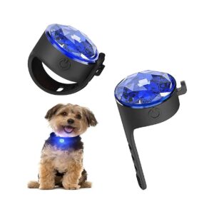 Blue Dog Safety Light with 3 Modes and Waterproof Design for Nighttime Walks and Trips