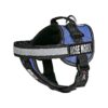 Blue Dog Vest Harness with Interchangeable Nose Work Patches for Durable Training