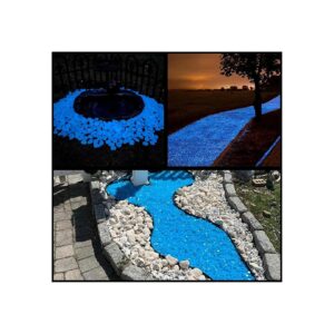 Blue Glow in the Dark Rocks for Outdoor Decor 500pcs