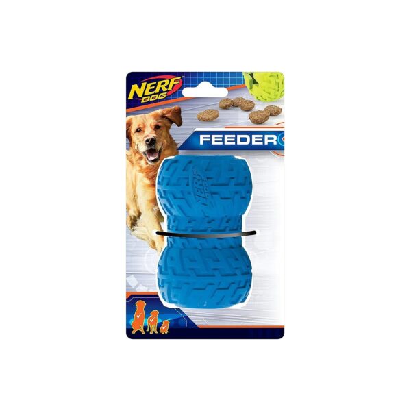 Blue Large Size Tire Treat Feeder Dog Toy with Nerf-Quality Materials