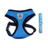 Blue Medium Puppy Cotton Polyester Adjustable Reflective Dog Harness Vest