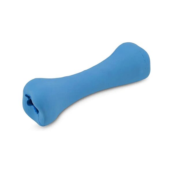 Blue Medium Size Dog Chew Toy with Treat Dispensing and Springy Rubber