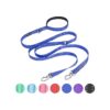 Blue Nylon 5FT Multi-Dog Leash with Padded Handle for Two Dogs Walking