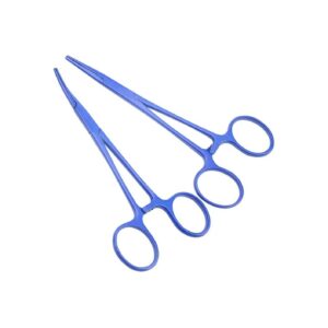 Blue Pet Stainless Steel Ear Hair Pulling Forceps with Hemostatic Function 14cm