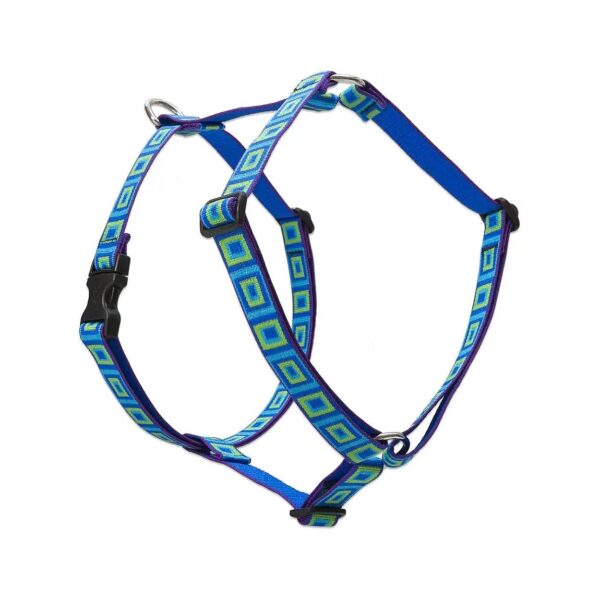 Blue Sea Glass Adjustable Dog Harness for Large Dogs 24-38