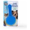 Blue Self Cleaning Pet Brush for Dogs and Cats with Adjustable Bristles