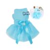 Blue Small Dog Princess Dress for Pomeranian, Chihuahua, and Teacup Breeds