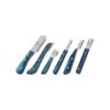 Blue Stainless Steel Dog Grooming Stripping Knife Set for All Coat Types