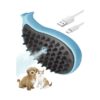 Blue Steam Cat Brush for Cats and Dogs with Gentle Bristles