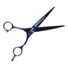 Blue Titanium Coated Curved Shears for Professional Dog Grooming