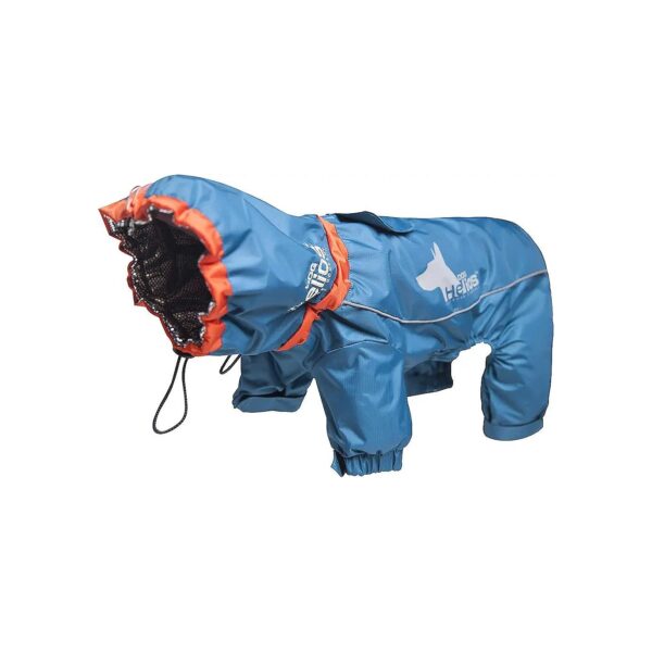 Blue Waterproof Insulated Dog Jacket with Heat Retention Technology for Large Breeds