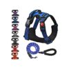 Blue X-Large Adjustable No Pull Dog Vest with Soft Padded Straps and Reflective Stitching