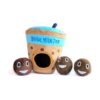 Boba Milk Tea Dog Toy with Squeaking Boba Balls for Canine Fun