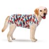 Body Recovery Suit for Female Dogs with Lycra Fabric and Adjustable Opening for Pee