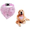 Bohemian Floral Pattern Dog Bandanas Collar and Accessories for Small Medium Large Dogs