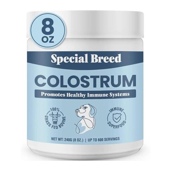 Bovine Colostrum Powder for Dogs and Cats with Immune System Support and Allergy Relief