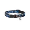 Breakaway Cat Collar with Thor Hammer Action Pose Galaxy Blues Wh