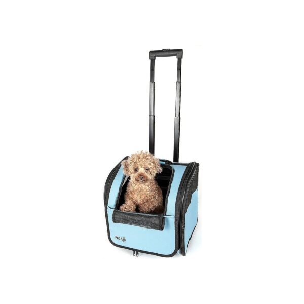 Breathable Airline Approved Nylon Dog Carrier with Rolling Wheels