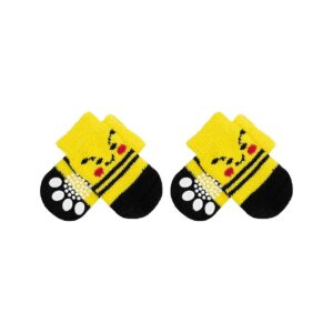 Breathable Bee Color Socks Prevent Licking for Small to Medium Dogs