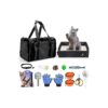 Breathable Cat Carrier with Litter Box, Pet Travel Bag Kit for Small to Medium Animals