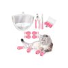 Breathable Cat Muzzle for Bathing Grooming with 4 Rubber Boots and Nail Clippers