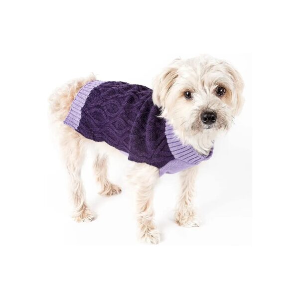 Breathable Cotton and Poly-Acrylic Blend Knitted Dog Sweater with Warmth and Comfort