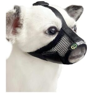 Breathable Dog Muzzle for Small Dogs XS with Adjustable Anti-Slip Strap and Humane Design