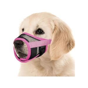 Breathable Dog Muzzle for Small Medium Large Breeds with Adjustable Hook & Loop