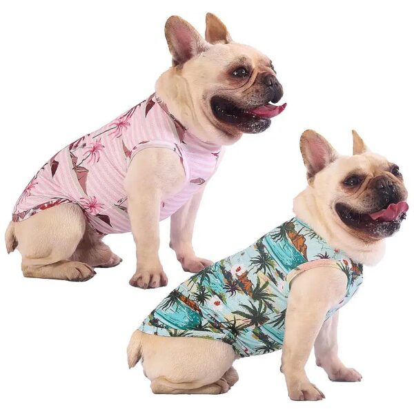 Breathable Dog T-Shirts for Small Dogs with Coconut Printing and Quick Dry Fabric