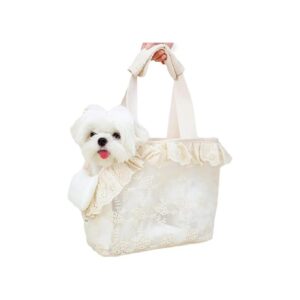 Breathable Lace Puppy Carrier for Small Pets Under 6lbs