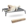 Breathable Mesh Dog Bed for Large Breeds with Aluminum Alloy Frame and Anti-Slip Feet