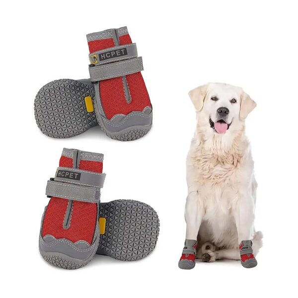 Breathable Mesh Dog Boots for Hiking and Backpacking, Small Medium Large Dogs