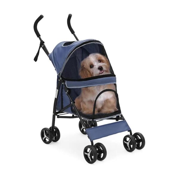 Breathable Mesh Pet Stroller for Small to Medium Pets up to 22 lbs