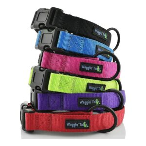 Breathable Neoprene Padded Dog Collar in Lively Pink for Large Dogs